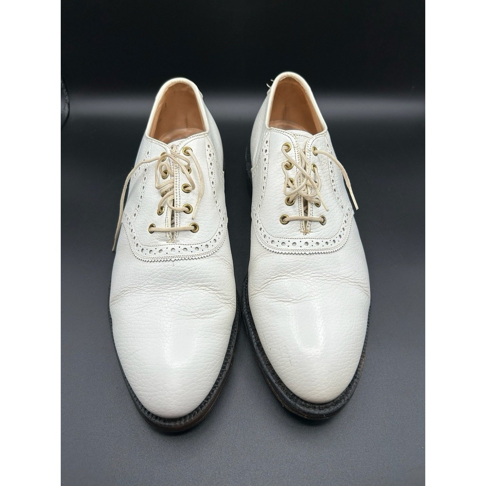 VTG Johnston & Murphy Aritocraft Greenkeeper White Golf Shoe 10.5